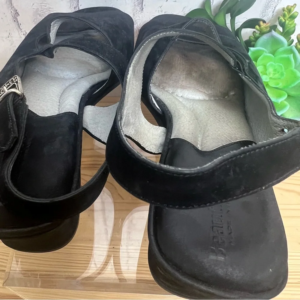 Beautifeel Black Nubuck comfort wedge sandals - Picture 7 of 10